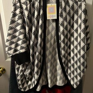 LuLaRoe Black and White Geometric Cardigan